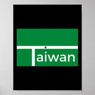 Funny Badminton Match Taiwan Neues Flaggendesign Poster