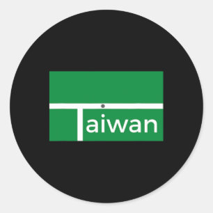 Funny Badminton Match Taiwan Neues Flaggendesign Runder Aufkleber