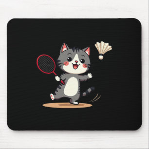 Funny Badminton Niedlich Cat Racket Shuttle Men Wo Mousepad