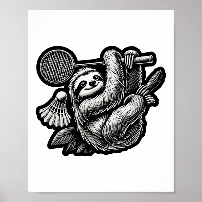 Funny Badminton Player Liebe Shuttle Design 16 Poster (Vorne)