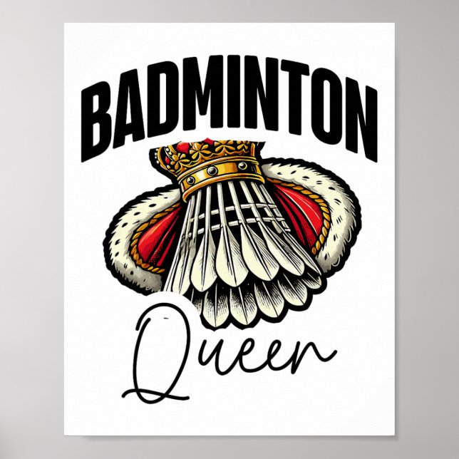Funny Badminton Player Liebe Shuttle Design 19 Poster (Vorne)