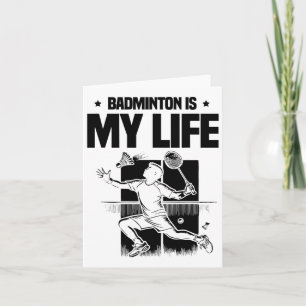 Funny Badminton Player Liebe Shuttle Design 20 Karte