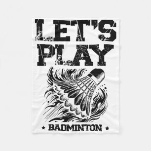 Funny Badminton Player Liebe Shuttle Design 23 Fleecedecke