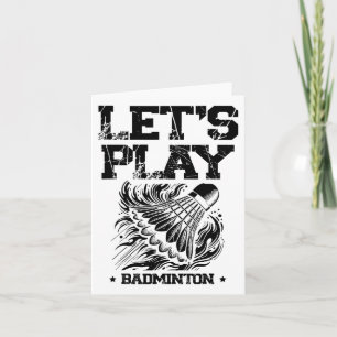 Funny Badminton Player Liebe Shuttle Design 23 Karte