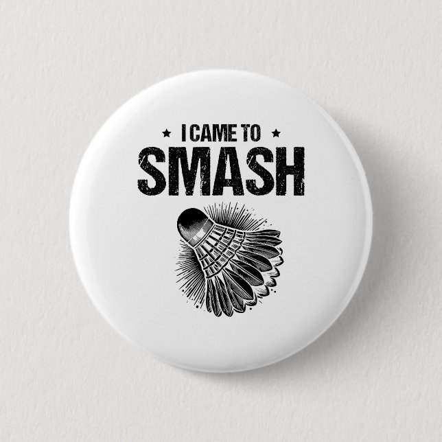 Funny Badminton Player Liebe Shuttle Design 24 Button (Vorderseite)