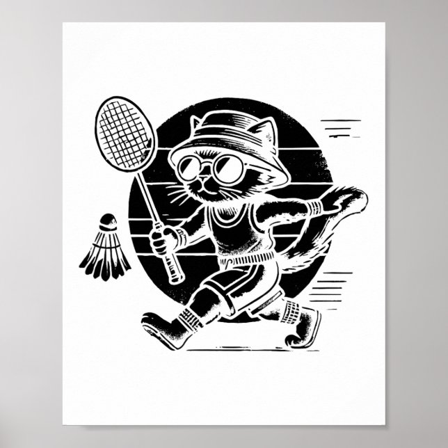 Funny Badminton Player Liebe Shuttle Design 25 Poster (Vorne)