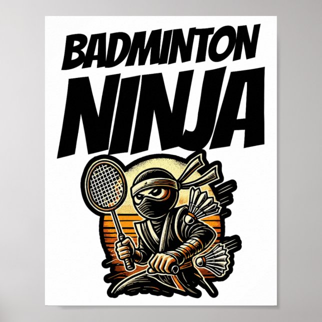 Funny Badminton Player Liebe Shuttle Design 26 Poster (Vorne)