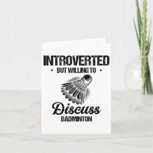 Funny Badminton Player Liebe Shuttle Design 27 Karte