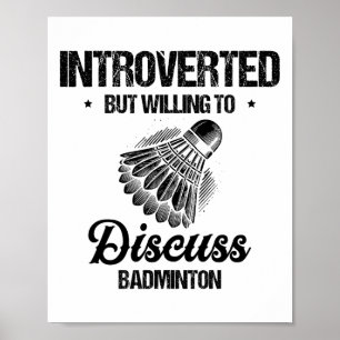 Funny Badminton Player Liebe Shuttle Design 27 Poster