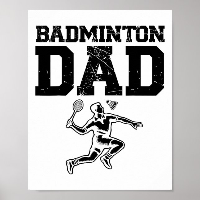 Funny Badminton Player Liebe Shuttle Design 2 Poster (Vorne)