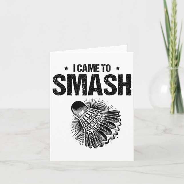 Funny Badminton Player Liebe Shuttle Design 5 Karte (Vorderseite)