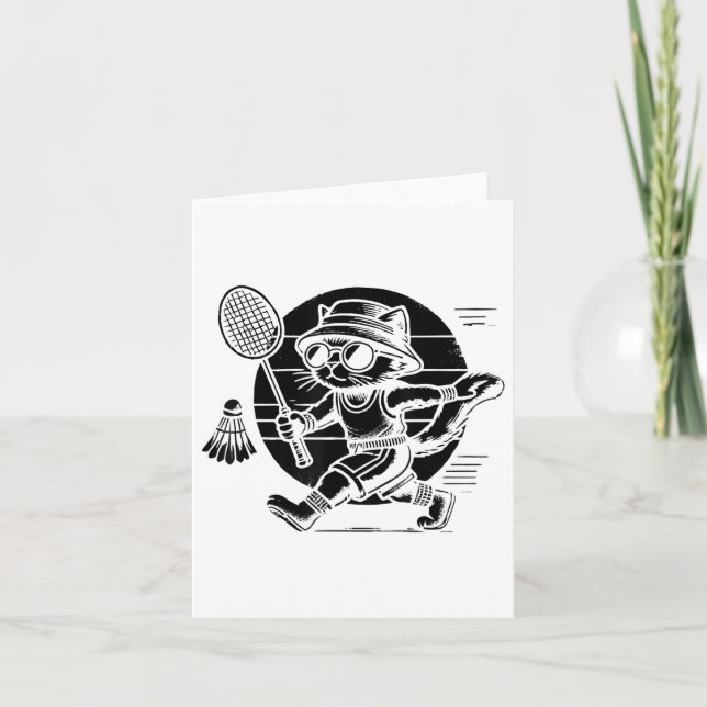 Funny Badminton Player Liebe Shuttle Design 6 Karte (Vorderseite)