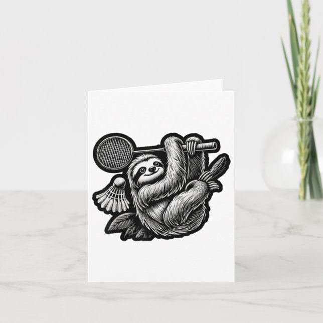 Funny Badminton Player Liebe Shuttle Design _7 Karte (Vorderseite)