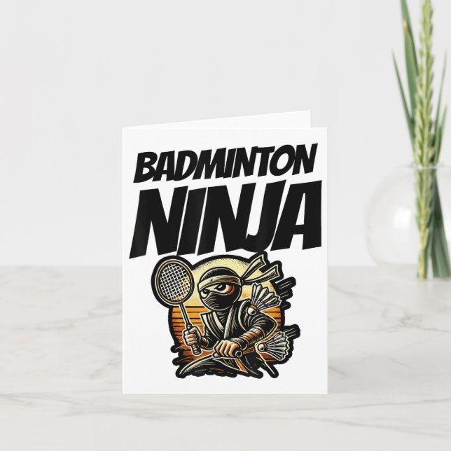 Funny Badminton Player Liebe Shuttle Design 7 Karte (Vorderseite)