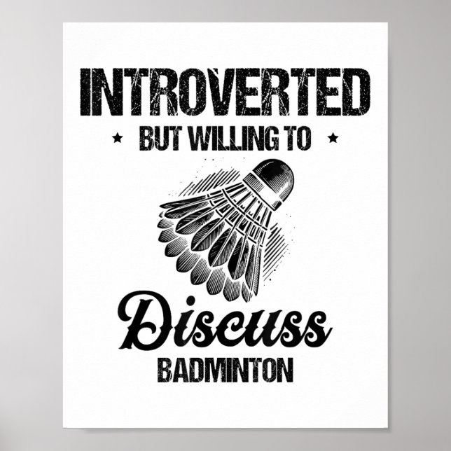 Funny Badminton Player Liebe Shuttle Design 8 Poster (Vorne)