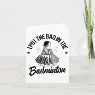 Funny Badminton Player Liebe Shuttle Design Karte