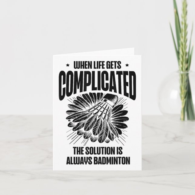 Funny Badminton Player Liebe Shuttle Design Karte (Vorderseite)