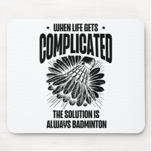 Funny Badminton Player Liebe Shuttle Design Mousepad