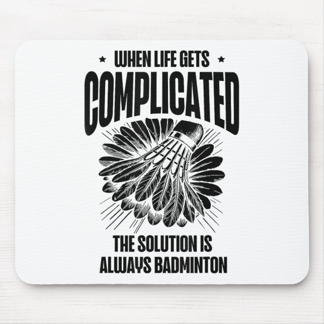 Funny Badminton Player Liebe Shuttle Design Mousepad (Vorne)