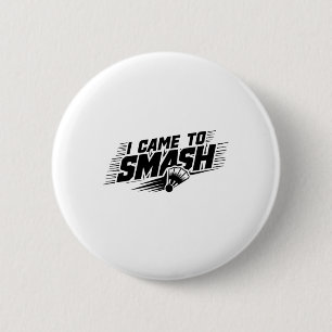 Funny Badminton Player Spaß Smash Shuttle 1 Button