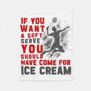 Funny Badminton Shirt Men Women Badminton Player 4 Fleecedecke