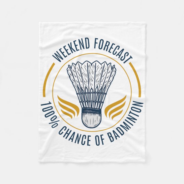 Funny Badminton Shirt Men Women Badminton Player 7 Fleecedecke (Vorderseite)