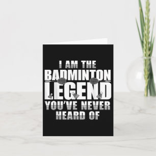 Funny Badminton Shirt Men Women Badminton Player Karte