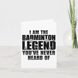 Funny Badminton Shirt Men Women Badminton Player Karte