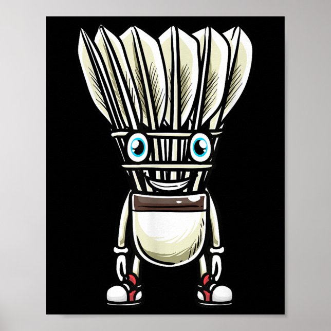 Funny Badminton Shuttle Player Design Men Frauen _ Poster (Vorne)