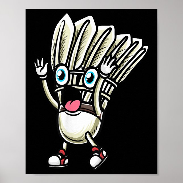 Funny Badminton Shuttle Player Design Men Women _8 Poster (Vorne)