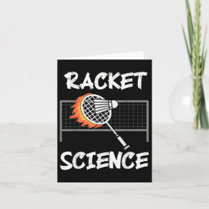 Funny Badminton Spaß Racket Science Shuttle Sport Karte