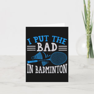 Funny Badminton Spaß Smash Shuttle Birdie Sport 0 Karte