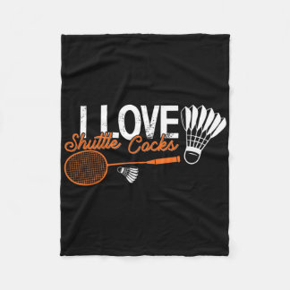Funny Badminton Spaß Smash Shuttle Birdie Sport 2 Fleecedecke