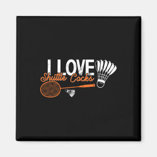 Funny Badminton Spaß Smash Shuttle Birdie Sport 2 Magnet