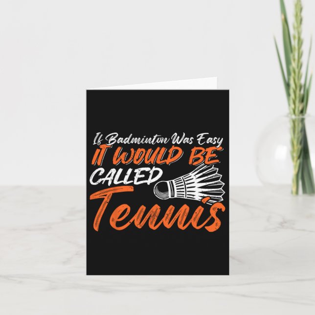 Funny Badminton Spaß Smash Shuttle Birdie Sport 5 Karte (Vorderseite)