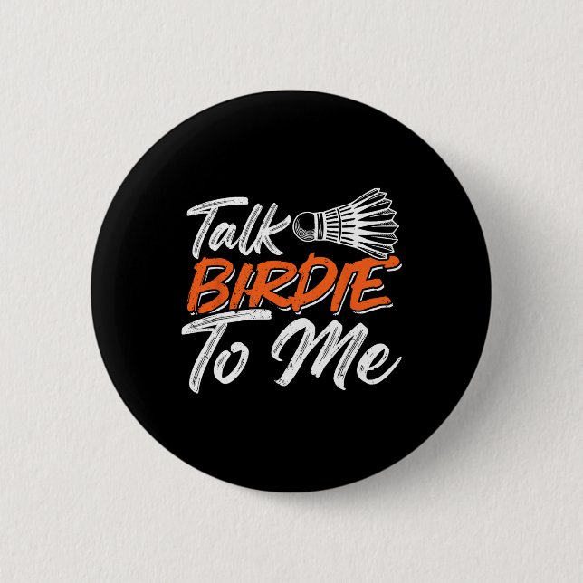 Funny Badminton Spaß Smash Shuttle Birdie Sport 8 Button (Vorderseite)