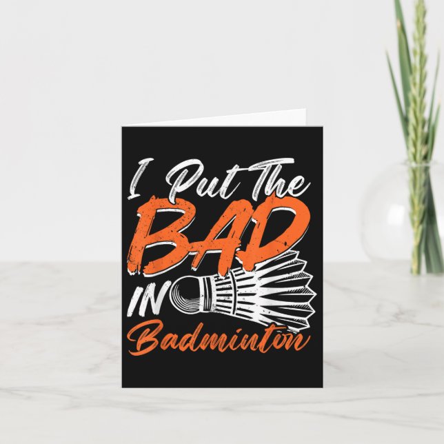 Funny Badminton Spaß Smash Shuttle Birdie Sport _ Karte (Vorderseite)