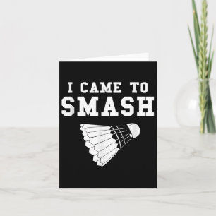 Funny Badminton Spaß Smash Shuttle Zitat Karte