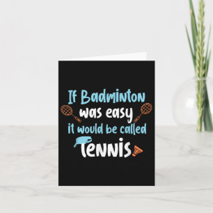 Funny Badminton Tennis Design für Spieler Karte