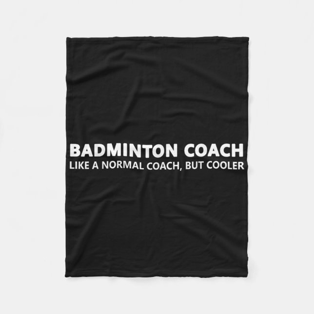 Funny Badminton Trainer Definition Badminton Coach Fleecedecke (Vorderseite)