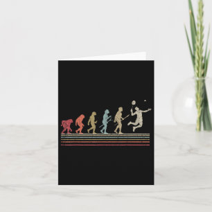 Funny Badminton Vintage Retro-Evolution Karte