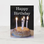 Funny Bagel Birthday Karte<br><div class="desc">Foto eines alles Bagel mit beleuchteten Geburtstagskandalen.</div>