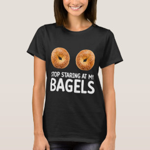 Funny Bagel Lover hält an meinen Bagels Bagel fest T-Shirt