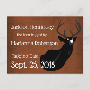 Funny Bagged Buck Save the Date Ankündigungspostkarte