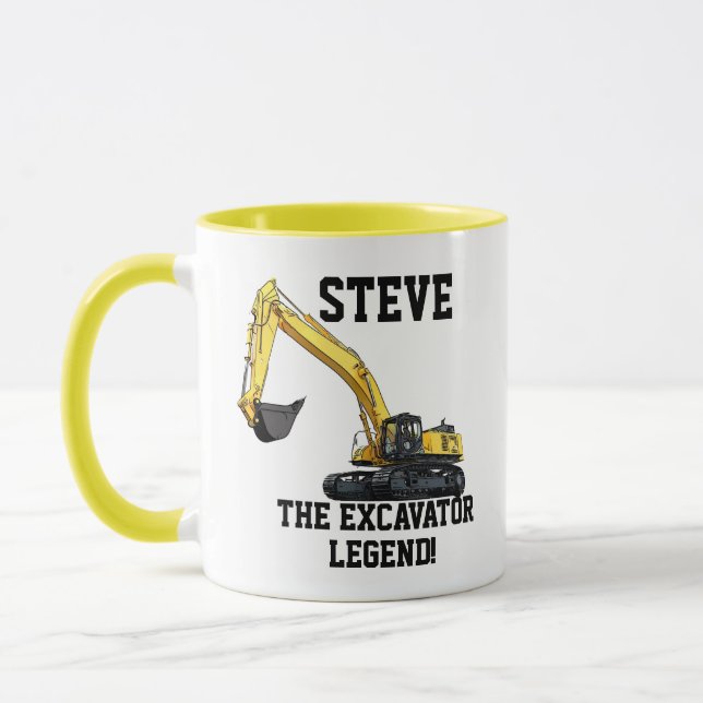 Funny Bagger Legend Heavy Equipment Operator Tasse (Links)