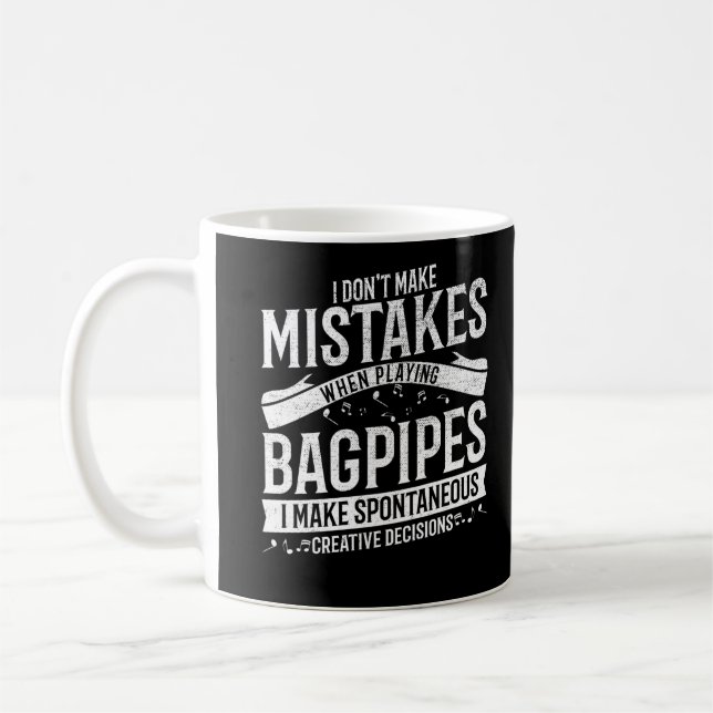 Funny Bagpipe Musician Music Loud Bagpiper Kaffeetasse (Links)