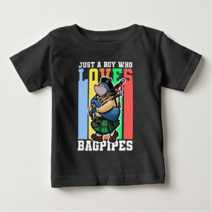 Funny Bagpipe Player Baby T-shirt