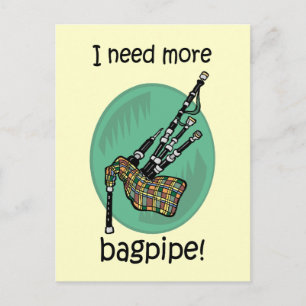 Funny bagpipe postkarte