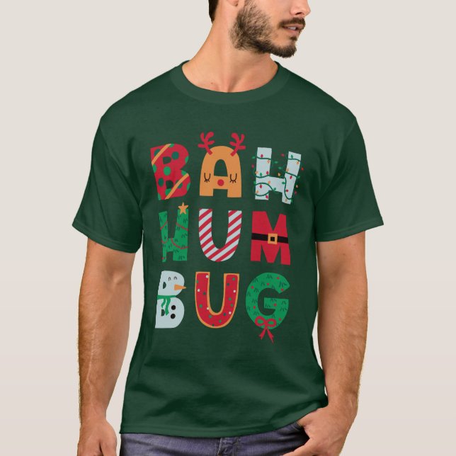 Funny Bah Humbug Holiday T-Shirt (Vorderseite)