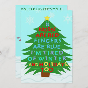 Funny Bah Humbug Nach Weihnachts-Feiertag Einladung